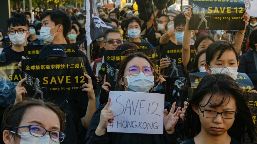 10 Hong Kong activists are sentenced to seven months to three years in prison after trying to flee to Taiwan.