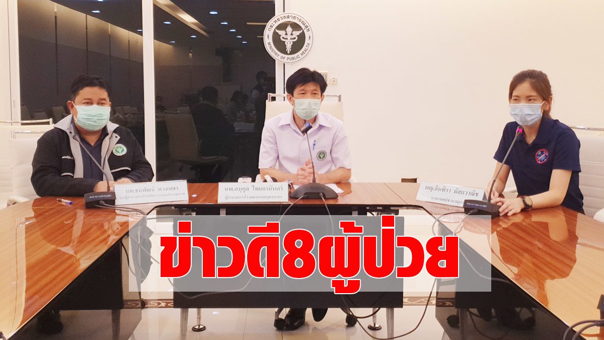 Samut Sakhon Hospital reveals good news, 8 of the ‘COVID’ patients have returned home, while the 95-year-old woman, despite recovering, remains in the hospital.