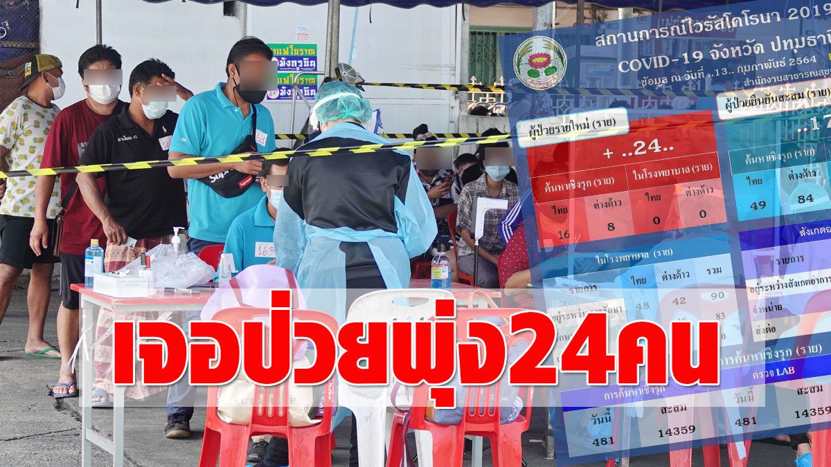 Pathum’s ‘COVID’ is not stopped!  Found 24 additional illnesses, accumulating over 170 people