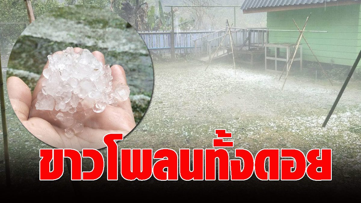 The thrill of the mountain!  Hailstorm  Doi Ang Khang Khao Phon  Also announced warnings for 44 provinces