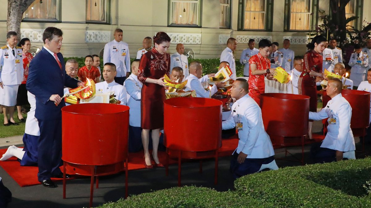 The King, the Queen performed the ceremony  Sacrifice  On the Chinese New Year