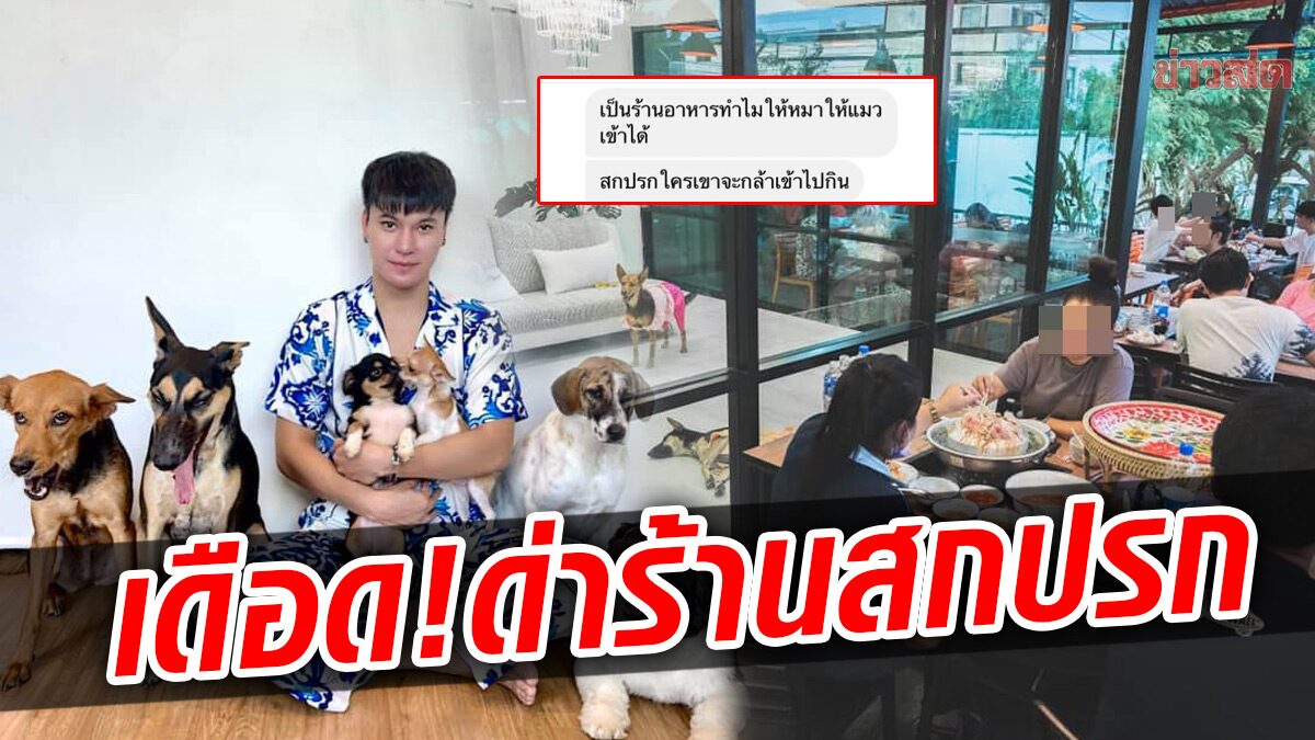 อย่าแ-ก!! “บูม หมูทะ” ตอกกลับเจ็บ ชาวเน็ตชี้ ร้านอาหารมีหมา-แมว สรกปรก!