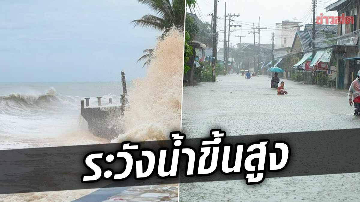 ปภ.เตือนเพชรบุรี-ประจวบฯ-13 จว.ใต้ เฝ้าระวังน้ำขึ้นสูงช่วง 11-15 พ.ย. ตลอด 24 ชม.