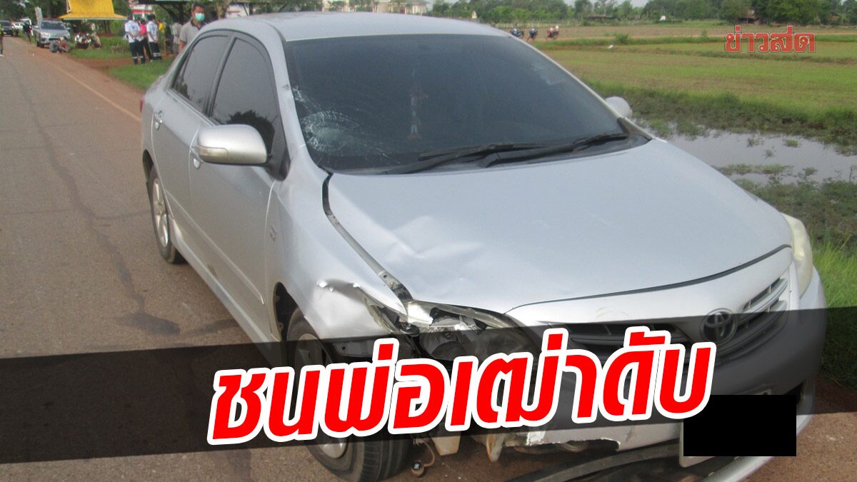 แยกสุดอันตราย! พ่อเฒ่า 82 ขี่ จยย.ข้ามแยกไปนา โดนสาวแบงก์ชนกลางลำดับสลด  