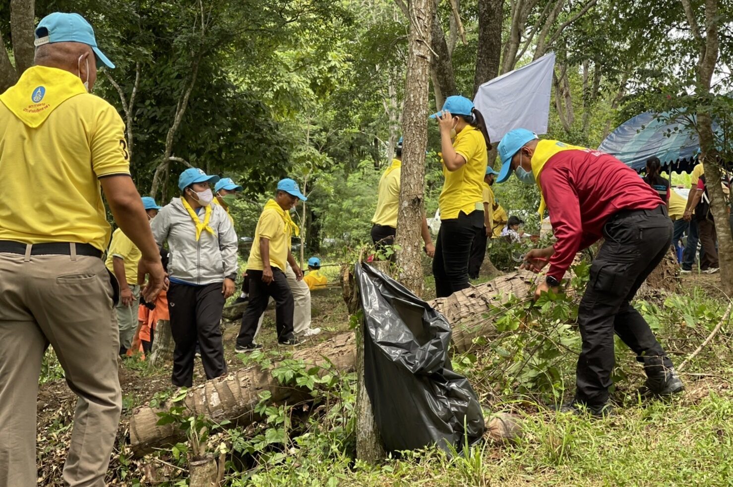 รวมพลังคนวังน้ำเขียว พัฒนาทำความสะอาดถนนสายน้ำตก ชวนนักปั่นร่าเริง-รับลมหนาว