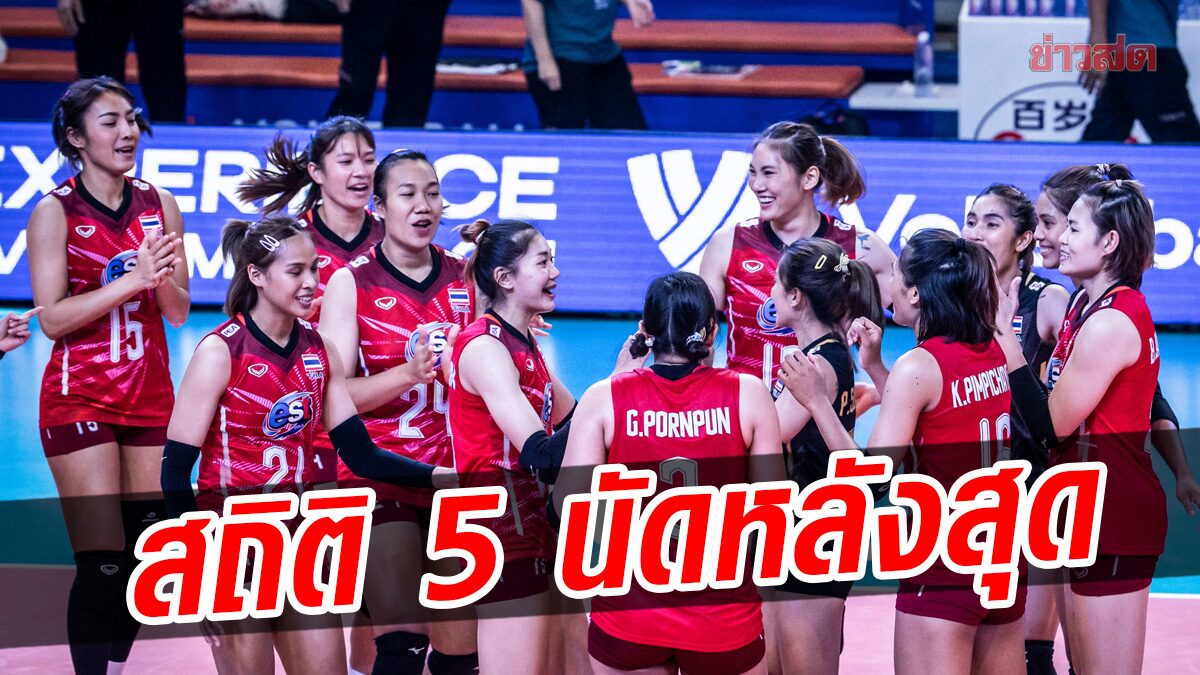 เปิดสถิติ 5 นัดหลังสุด ทีมตบสาวไทย พบ ตุรกี ก่อนเจอกันในรอบ 8 ทีมสุดท้าย ศึก VNL