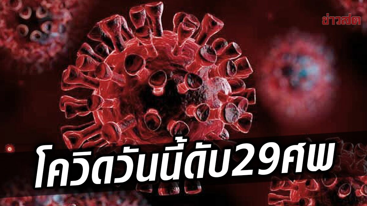 เศร้า ดับเพิ่ม29ศพ โควิดวันนี้ ปอดอักเสบ 763ราย ป่วยใหม่กว่า1 6พันราย