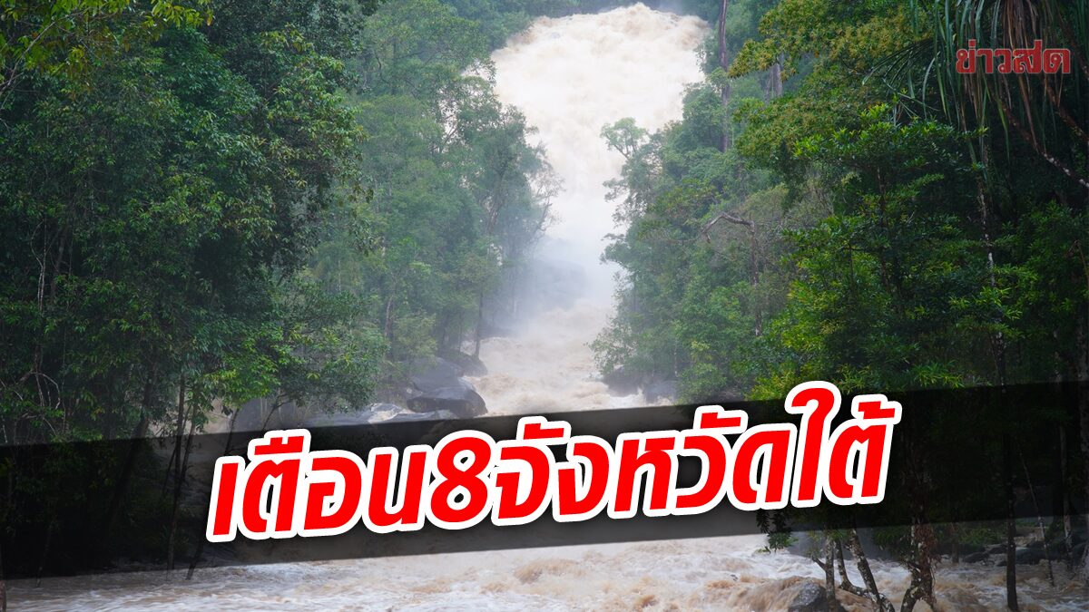 เตือน 8 จังหวัดภาคใต้ รับมือฝนตกหนัก เฝ้าระวังน้ำท่วม 4-6 พ.ย.