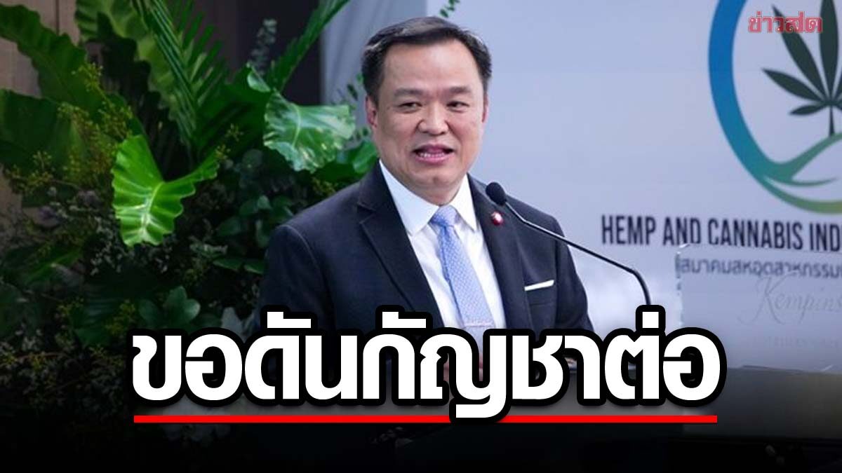 'อนุทิน' ขอให้เลือก 'ภูมิใจไทย' เข้าสภา ไปปกป้องกัญชา ไม่ให้กลับมาเป็นยาเสพติด