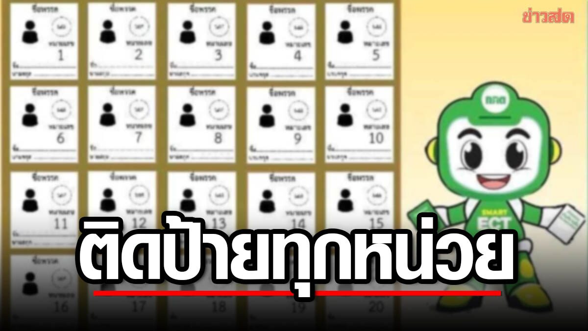 กกต.สั่งทำป้ายไวนิล ผู้สมัคร ส.ส. ติดหน้าหน่วยเลือกตั้งทั่วประเทศ