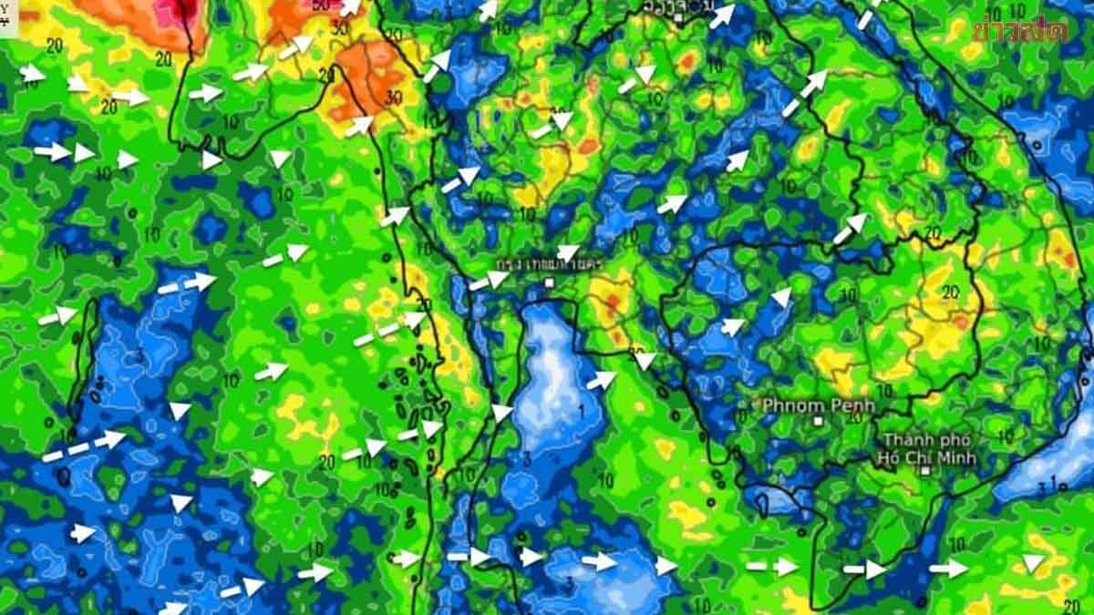 กรมอุตุฯ พยากรณ์ฝนสะสม 10 วันล่วงหน้า เตือนมรสุม น้ำท่วม ฝนหนัก