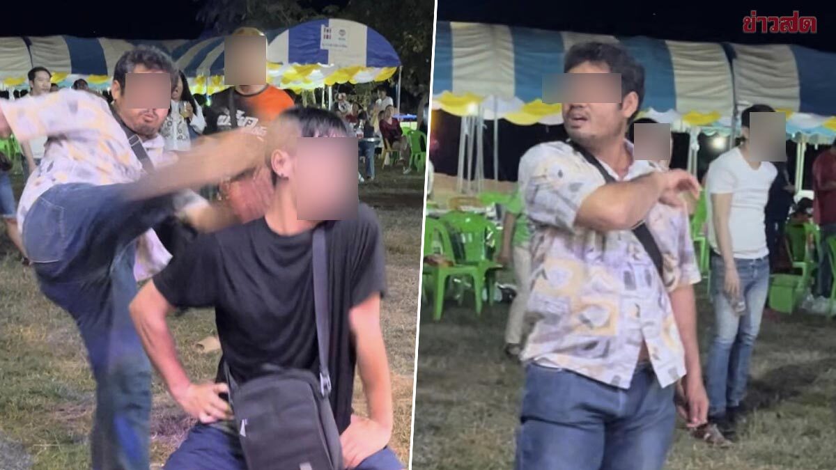 The brutal man who kicked the young man dancing in front of a folk music hall in the head has surrendered, even though they did not know each other before. He claimed that he was drunk.