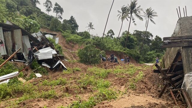 Landslide on Koh Samui leaves two missing amid heavy rain | News by Thaiger